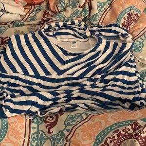 long blue striped sun dress